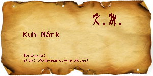 Kuh Márk névjegykártya